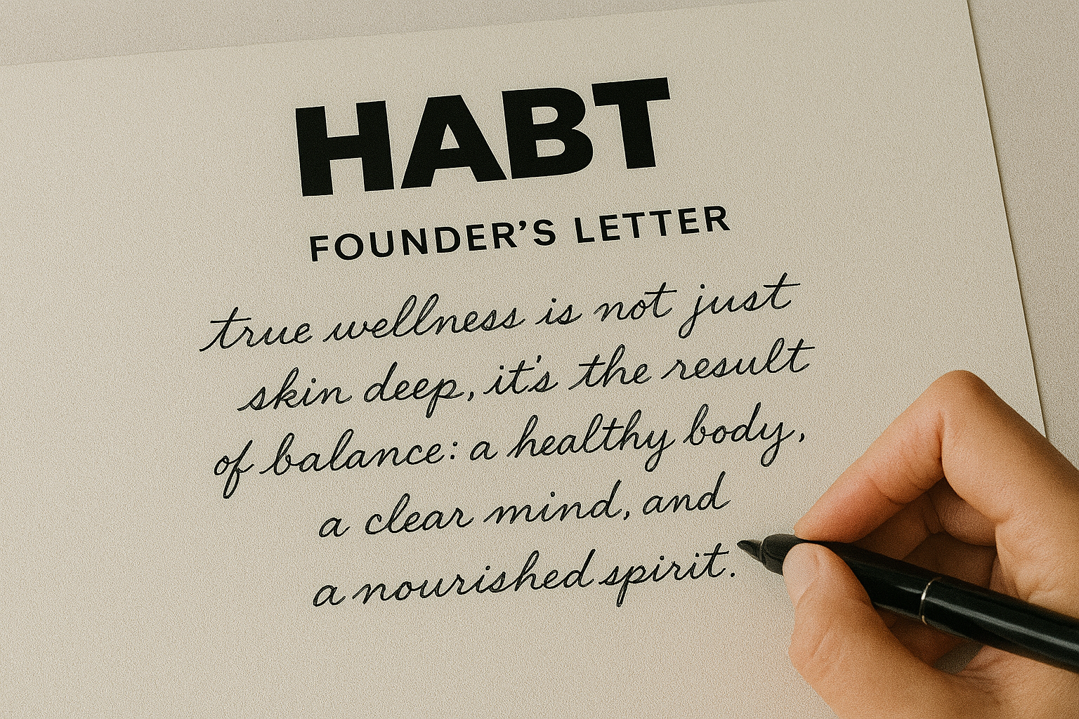 HABT FOUNDER´S LETTER